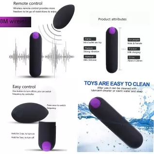 Remote Control Vibrator for Your Lover Gift to Spice Up Your Sex Life, 10 Modes Mini Bullet Vibrator for Her, USB Charge G Spot Remote Control Vibrator for Your Lover Gift to Spice Up Your Sex Life, 10 Modes Mini Bullet Vibrator for Her, USB Charge G Spot