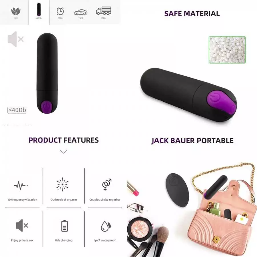 Remote Control Vibrator for Your Lover Gift to Spice Up Your Sex Life, 10 Modes Mini Bullet Vibrator for Her, USB Charge G Spot 