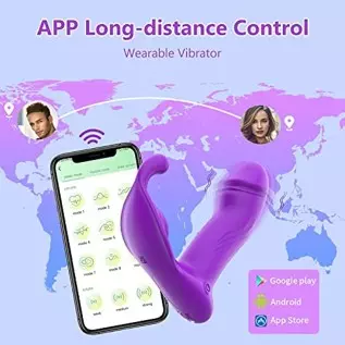 AXFLY Wiggling Wearable G Spot Sex Toys Butterfly Vibrator with 10 Vibrating & 3 Wiggling Modes,App & Remote Control Rechargeabl