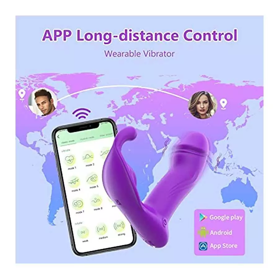 AXFLY Wiggling Wearable G Spot Sex Toys Butterfly Vibrator with 10 Vibrating & 3 Wiggling Modes,App & Remote Control Rechargeabl