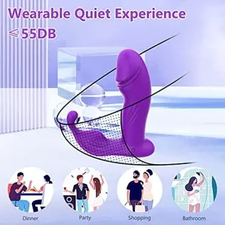 AXFLY Wiggling Wearable G Spot Sex Toys Butterfly Vibrator with 10 Vibrating & 3 Wiggling Modes,App & Remote Control Rechargeabl