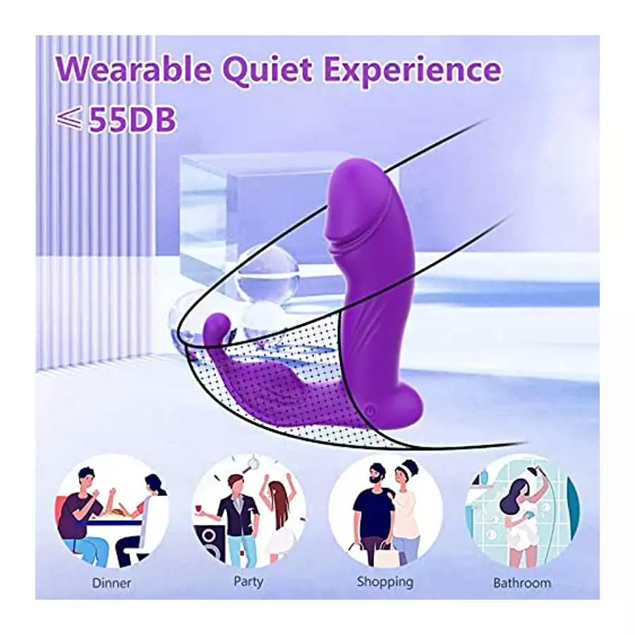 AXFLY Wiggling Wearable G Spot Sex Toys Butterfly Vibrator with 10 Vibrating & 3 Wiggling Modes,App & Remote Control Rechargeabl