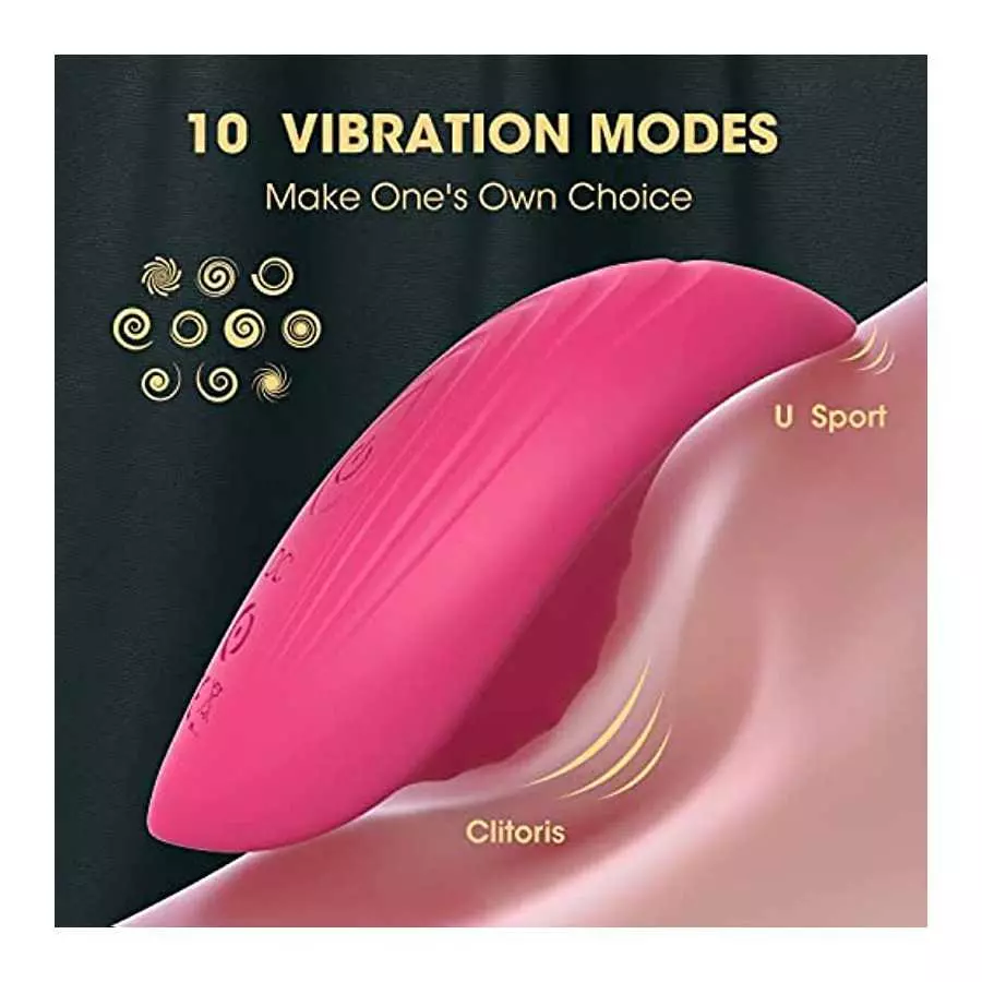 Remote Control Vibrator for Panties,G spot Butterfly Vibrators with 10 Vibration Modes,IPX7 Waterproof Wearable Rose Vibrator,Cl
