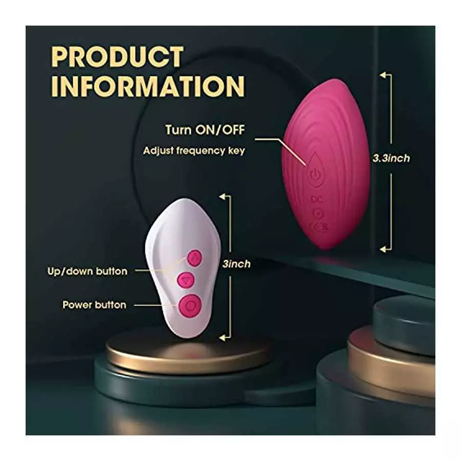Remote Control Vibrator for Panties,G spot Butterfly Vibrators with 10 Vibration Modes,IPX7 Waterproof Wearable Rose Vibrator,Cl