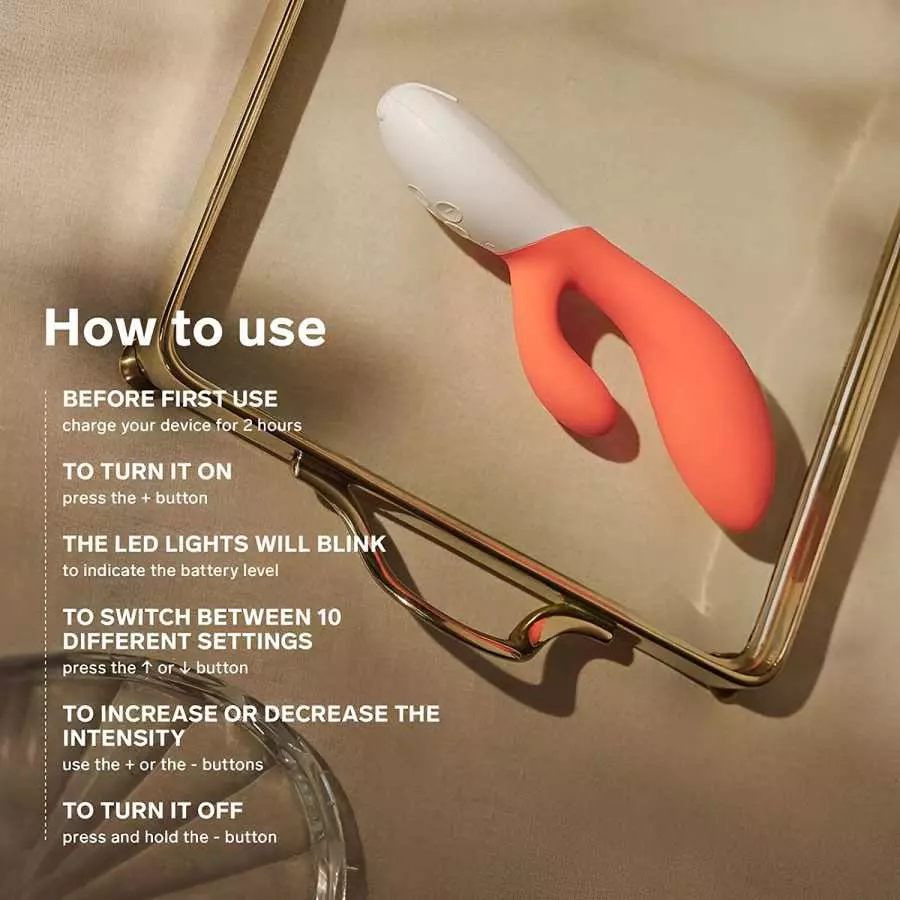 LELO INA 3 G Spot Rabbit Vibrator Clitoral Rabbit Vibrator for Women Rabbit Sex Toy for Women with 10 Vibrating Modes and Waterp