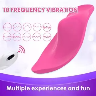 10 Kinds Vibration Wearable Panty,Clit Butterfly Vibrator with Remote Control, Rechargeable Waterproof Vibrator for Women,Pink