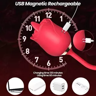 Rose Toy Vibrator for Woman, 4 in 1 Toys Sex Pleasure with 10 Modes Tongue Licking, Thrusting & Vibrating, Adult Sex Toys Rose T Rose Toy Vibrator for Woman, 4 in 1 Toys Sex Pleasure with 10 Modes Tongue Licking, Thrusting & Vibrating, Adult Sex Toys Rose T