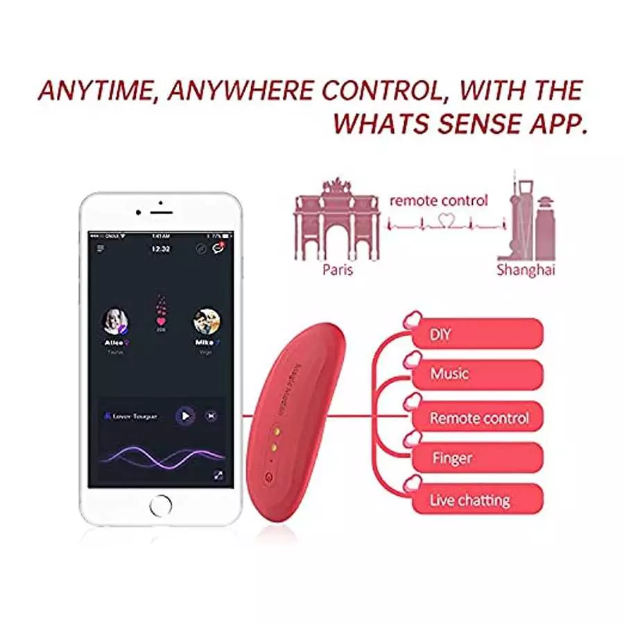 Magic Motion Wearable Panty Vibrator with APP,Remote Vibrating Panties Egg Mini Small Vibrator Waterproof Invisible Clitoral Sti