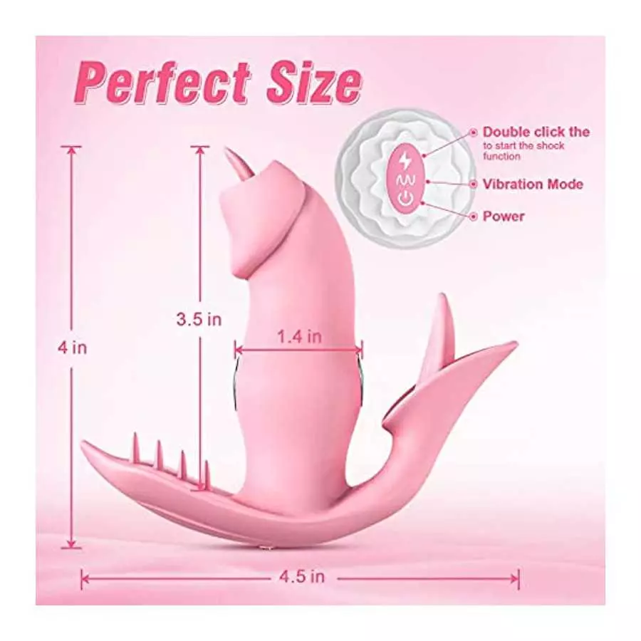 Wearable vibrator for private fun, 10-level vibrations realistic tongue licking clitoral stimulator ,public play butterfly vibra