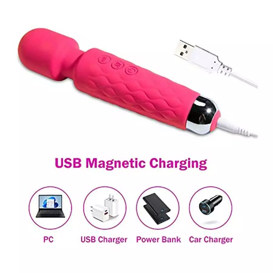 Personal Body Relaxation - Quiet Waterproof Powerful Rechargeable with 20 Patterns & 10 Speeds - Perfect for Muscle Aches & Spor