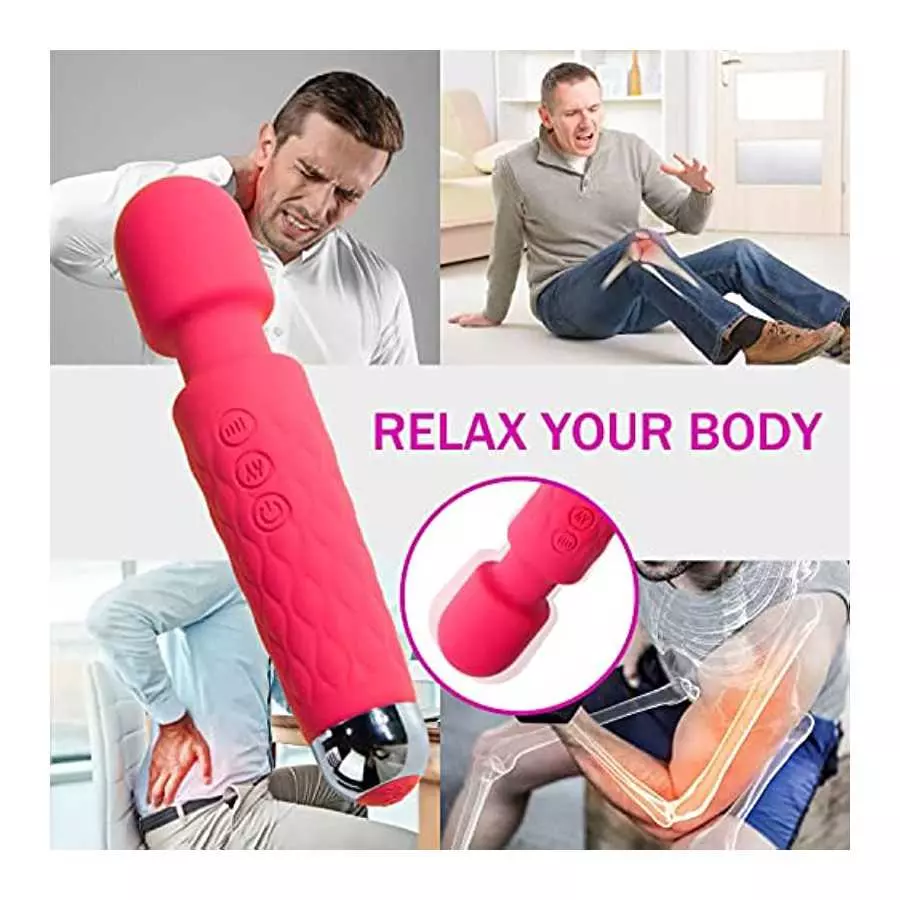 Personal Body Relaxation - Quiet Waterproof Powerful Rechargeable with 20 Patterns & 10 Speeds - Perfect for Muscle Aches & Spor