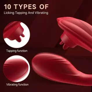 Remote Control Vibrator,Sex Toys for Couples with 10 Licking and Vibration Modes,Female Clitoris G-Spot Vibrating Stimulator,Wea