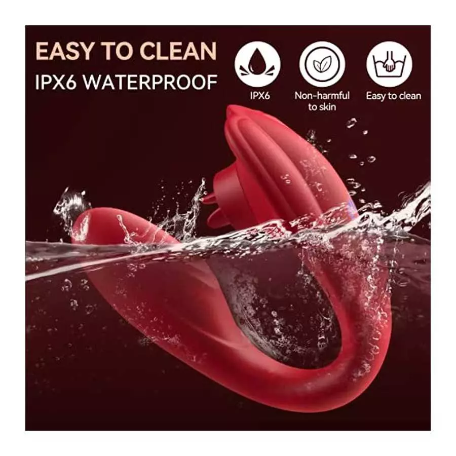 Remote Control Vibrator,Sex Toys for Couples with 10 Licking and Vibration Modes,Female Clitoris G-Spot Vibrating Stimulator,Wea