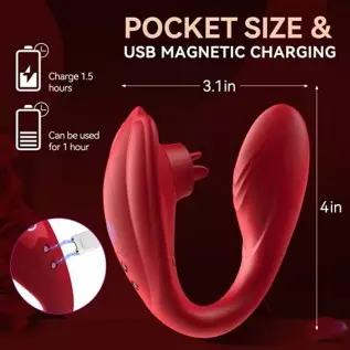 Remote Control Vibrator,Sex Toys for Couples with 10 Licking and Vibration Modes,Female Clitoris G-Spot Vibrating Stimulator,Wea