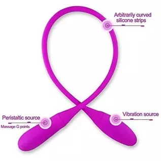 Double Head Dildo Vibrator, Double Head Silicone Vibrator Dildo for G Spot Clit Nipples Prostate Vaginal Stimulation with 7 Mode