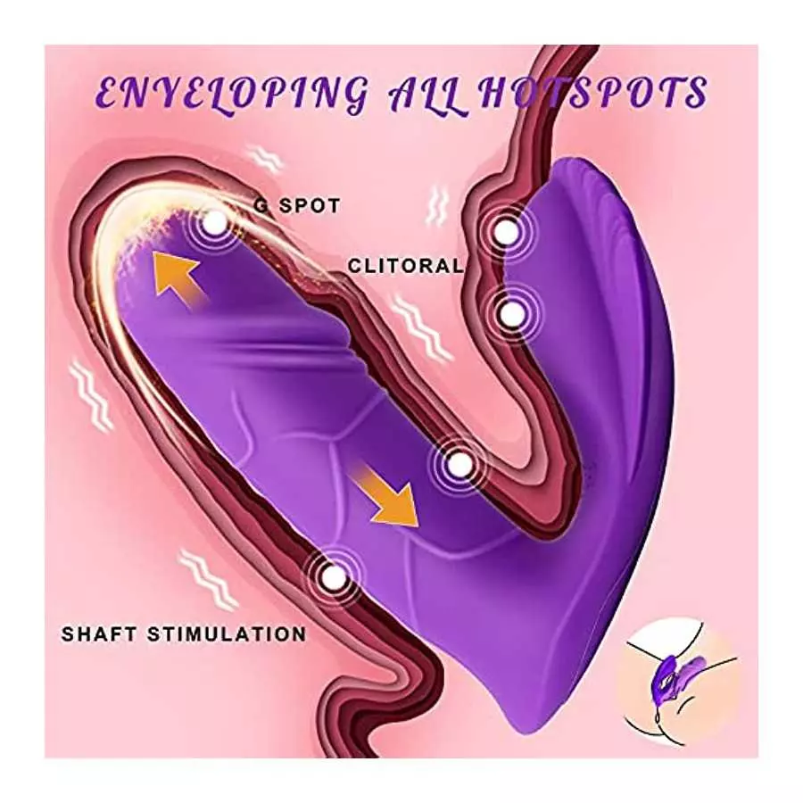 MEROURII Wearable Vibrating Panty Dildo Vibrator Pulse Quiet Vibrating Egg with Wireless Remote Control, Invisible Waterproof Cl