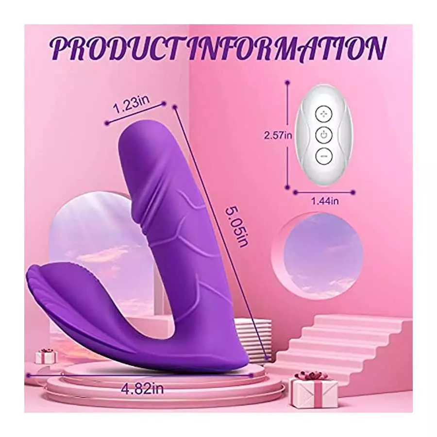 MEROURII Wearable Vibrating Panty Dildo Vibrator Pulse Quiet Vibrating Egg with Wireless Remote Control, Invisible Waterproof Cl