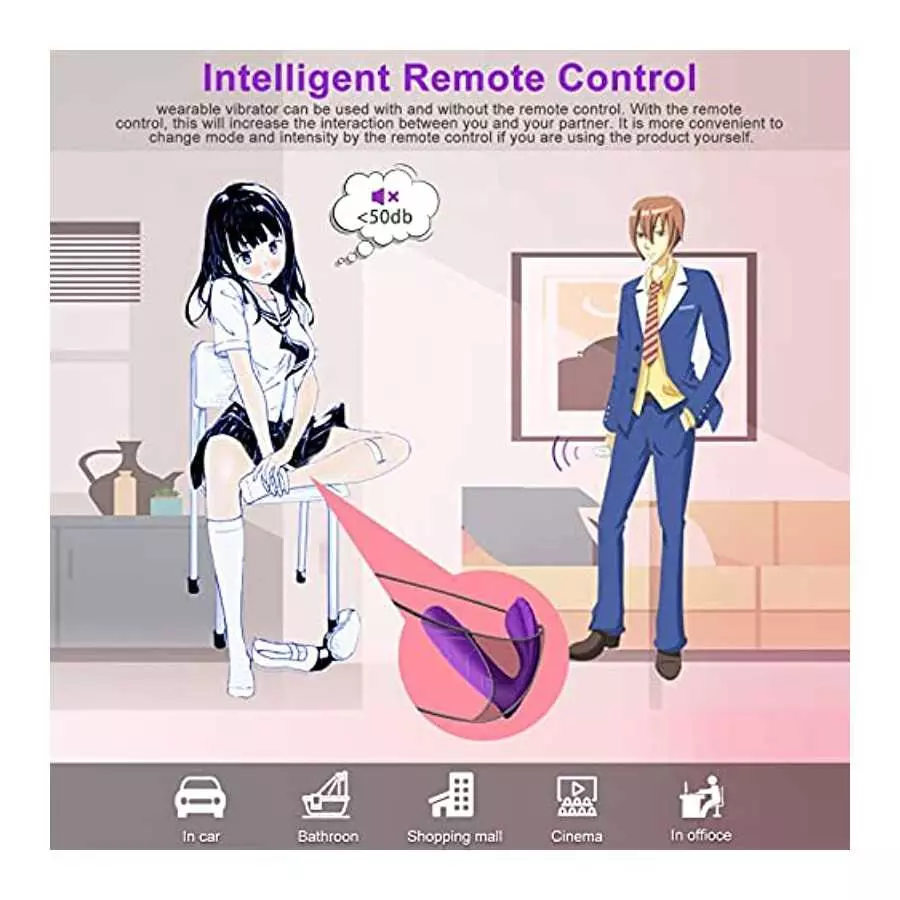 MEROURII Wearable Vibrating Panty Dildo Vibrator Pulse Quiet Vibrating Egg with Wireless Remote Control, Invisible Waterproof Cl