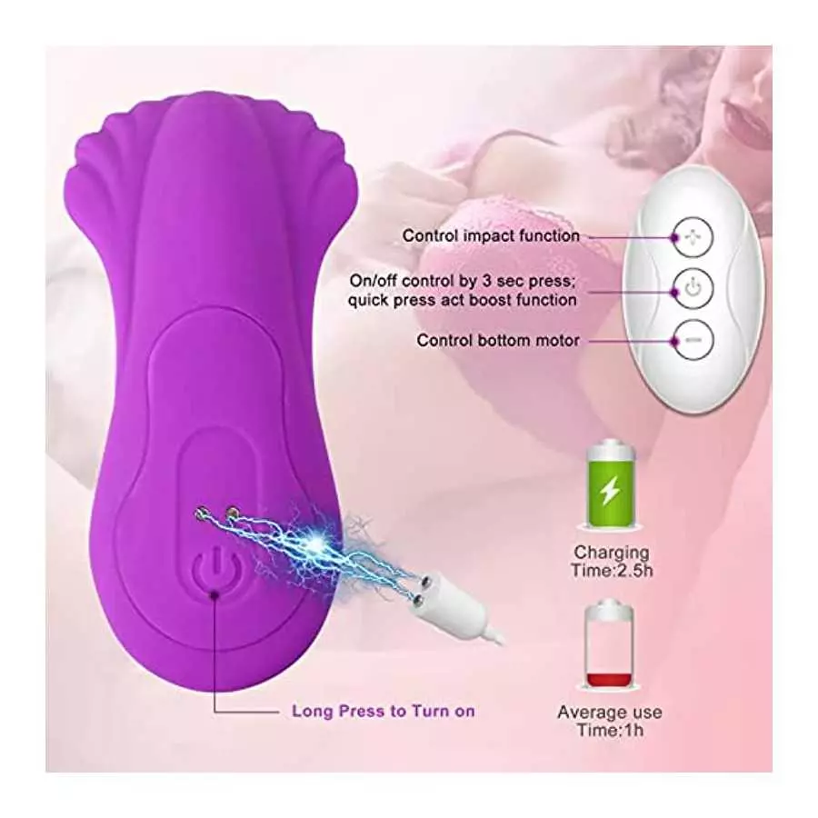 MEROURII Wearable Vibrating Panty Dildo Vibrator Pulse Quiet Vibrating Egg with Wireless Remote Control, Invisible Waterproof Cl