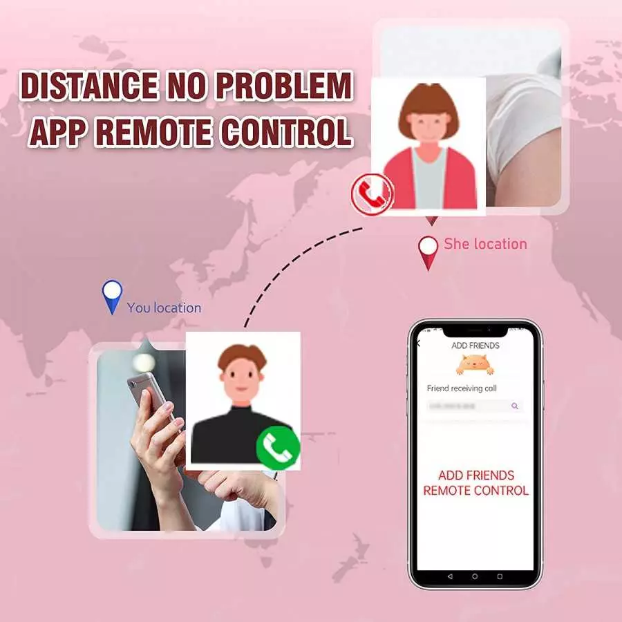 Lircnouan Women Sex Toys, Clitoral Stimulation, APP Remote Control Vibratiers for Women Couples with 9 Modes, Quiet & Closedfit,