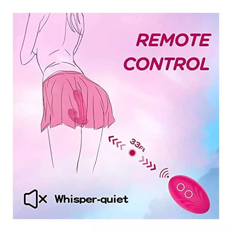 Wearable Clitoral G Spot Butterfly Vibrator with Tongue, Wireless Remote Control Nipple Stimulator with 12 Powerful Vibrations, 