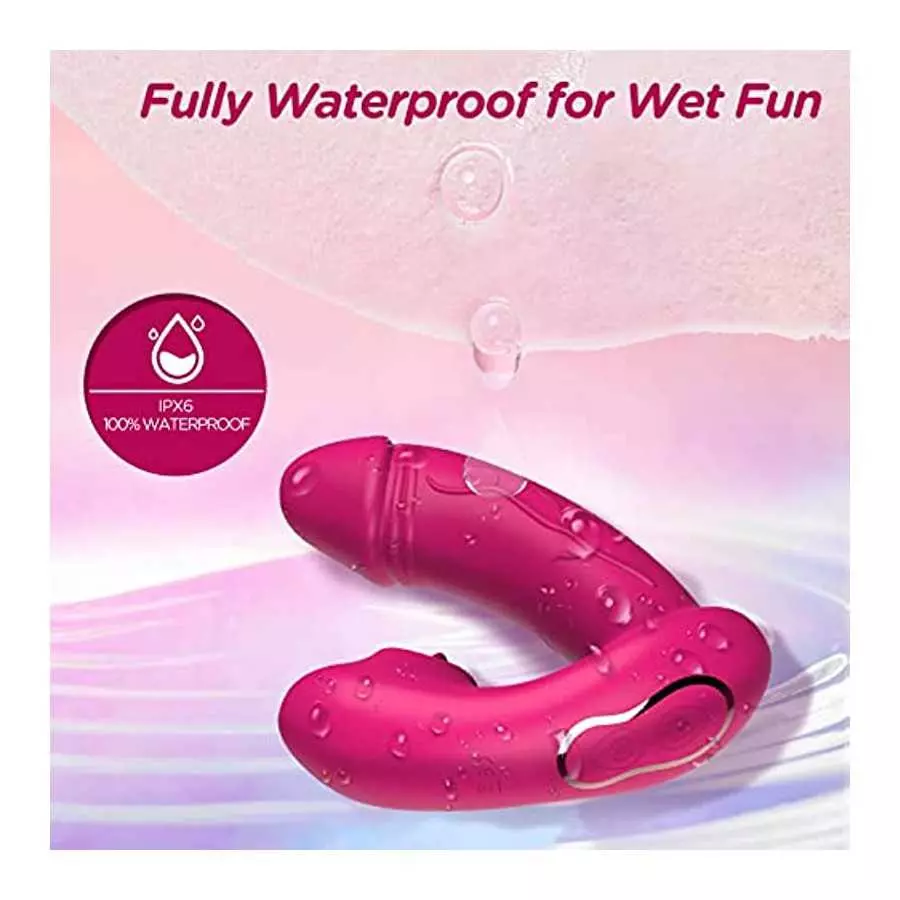 Wearable Clitoral G Spot Butterfly Vibrator with Tongue, Wireless Remote Control Nipple Stimulator with 12 Powerful Vibrations, 