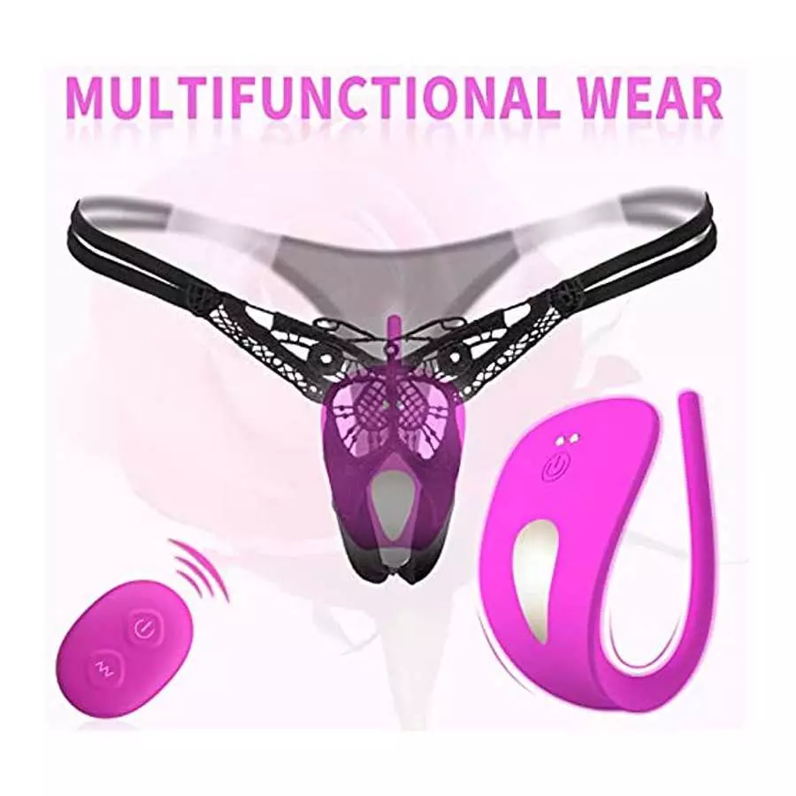 Wearable Panty Clitoris Stimulator Rose Adult Xmas Sex Toys Vibrator for Women, Remote Control Clit Quiet Vibrating Panties Adul