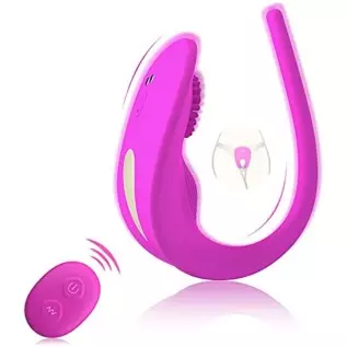 Clitoral Rose Xmas Vibrator Adult Sex Toys for Women, Wearable Clitoris Mini Silicone Remote Control Panty Vibrator with 7 Vibra