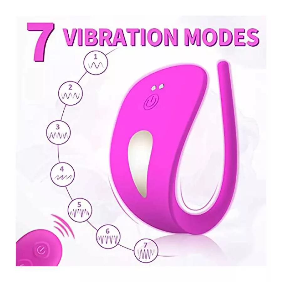 Clitoral Rose Xmas Vibrator Adult Sex Toys for Women, Wearable Clitoris Mini Silicone Remote Control Panty Vibrator with 7 Vibra