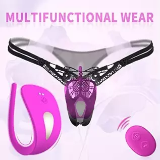 Clitoral Rose Xmas Vibrator Adult Sex Toys for Women, Wearable Clitoris Mini Silicone Remote Control Panty Vibrator with 7 Vibra