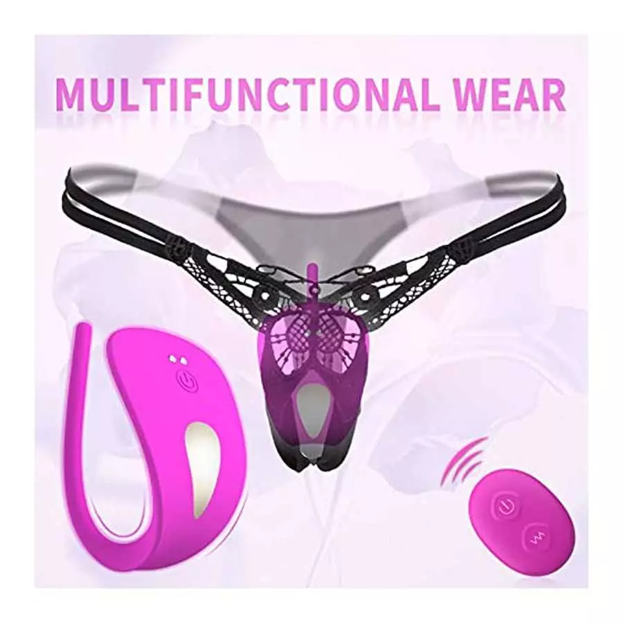 Clitoral Rose Xmas Vibrator Adult Sex Toys for Women, Wearable Clitoris Mini Silicone Remote Control Panty Vibrator with 7 Vibra