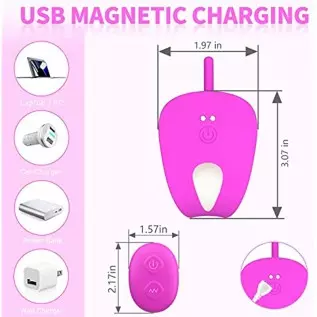 Clitoral Rose Xmas Vibrator Adult Sex Toys for Women, Wearable Clitoris Mini Silicone Remote Control Panty Vibrator with 7 Vibra