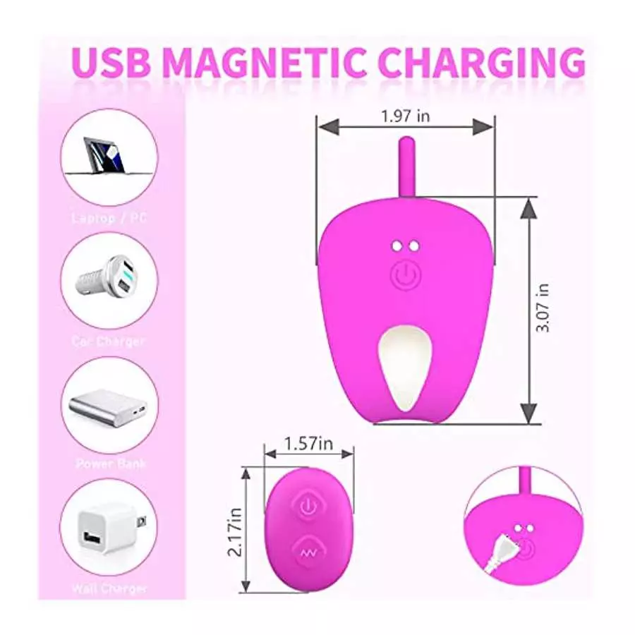 Clitoral Rose Xmas Vibrator Adult Sex Toys for Women, Wearable Clitoris Mini Silicone Remote Control Panty Vibrator with 7 Vibra