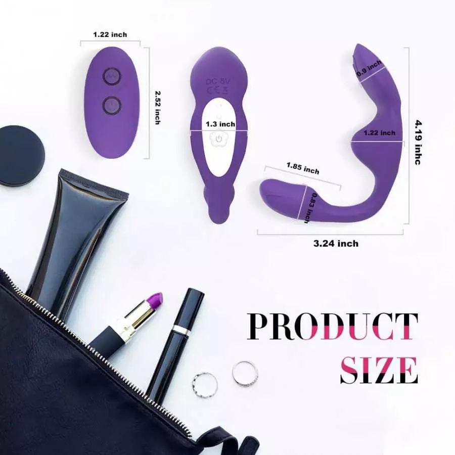 STIRLOVE Wearable Vibrator with Butt Plug Egg Vibrator for Woman Pleasure, Remote Control Triple Stimulation 7 Modes Clitoral Vi