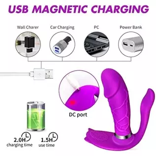 3 in 1 G-Spot Vibrator with Remote Control Adult Sex Toys - Wearable Panty Vibrator Sex Stimulator with 8 Vibrating Modes - Wate