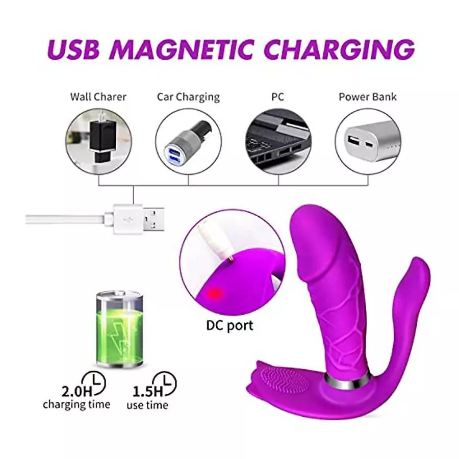 3 in 1 G-Spot Vibrator with Remote Control Adult Sex Toys - Wearable Panty Vibrator Sex Stimulator with 8 Vibrating Modes - Wate