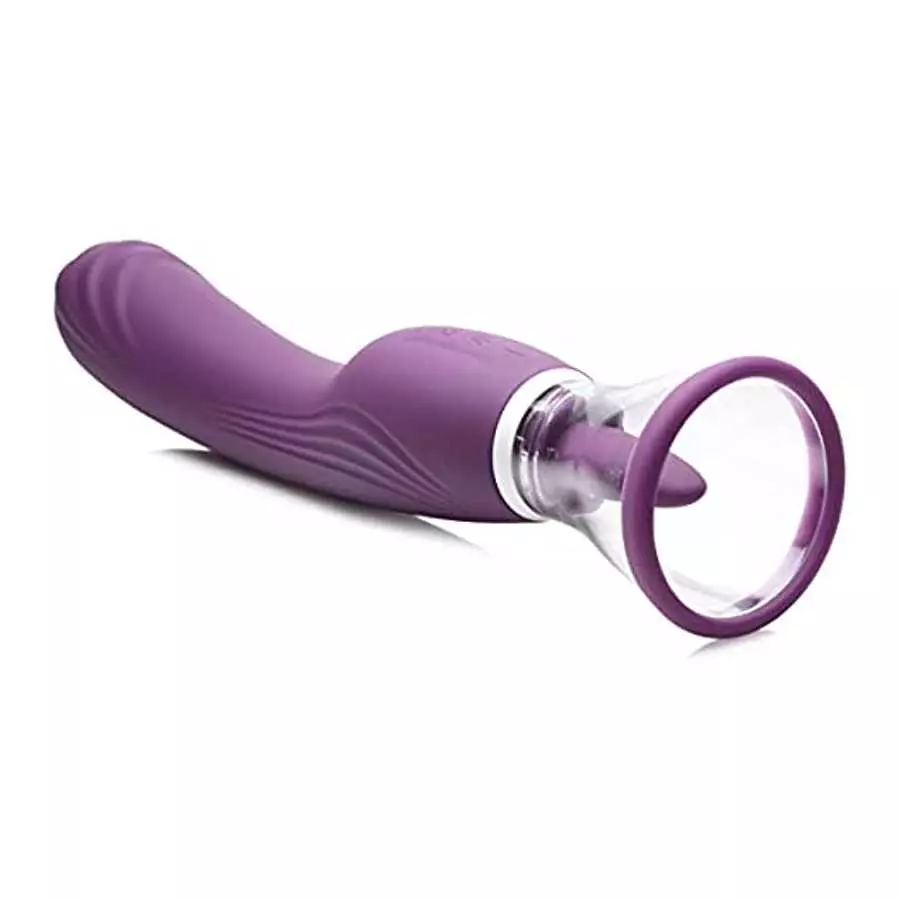 Shegasm Lickgasm 8X Licking and Sucking Vibrator, Purple (AG782)