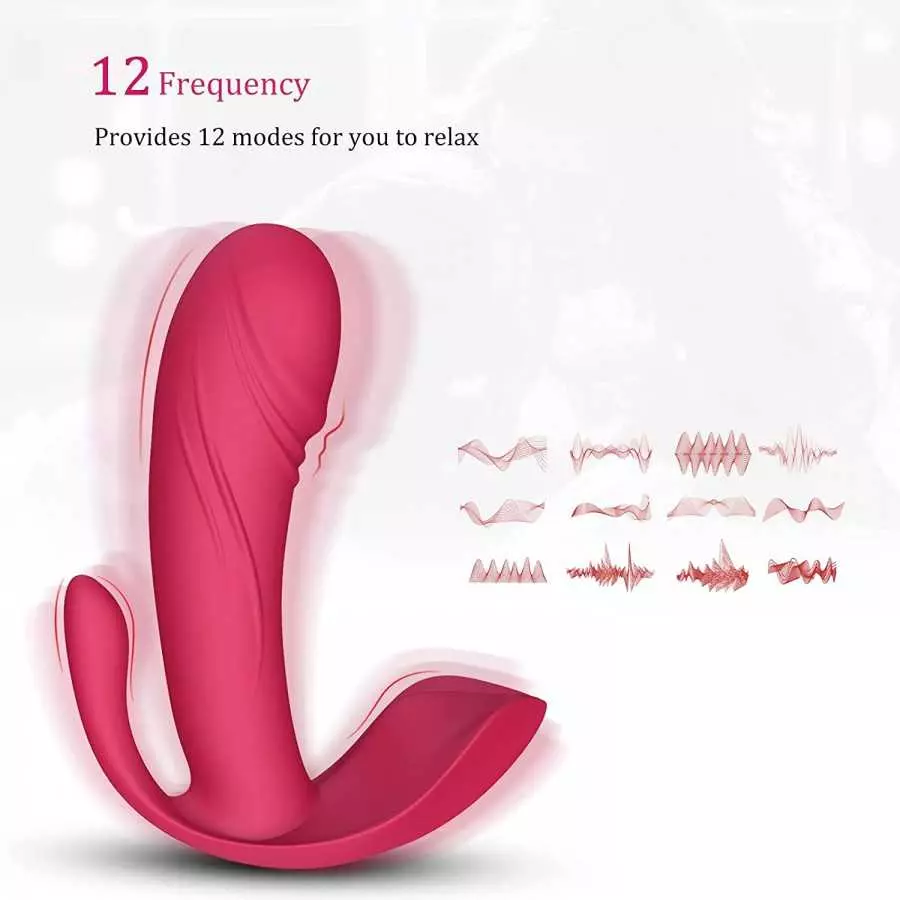 Wearable Vibrator Sex Stimulator for Women, Clitoral G Spot Anal Vibrator Butterfly Vibrating with Remote Control, Waterproof Wo