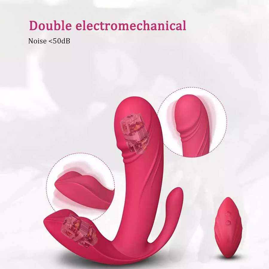 Wearable Vibrator Sex Stimulator for Women, Clitoral G Spot Anal Vibrator Butterfly Vibrating with Remote Control, Waterproof Wo