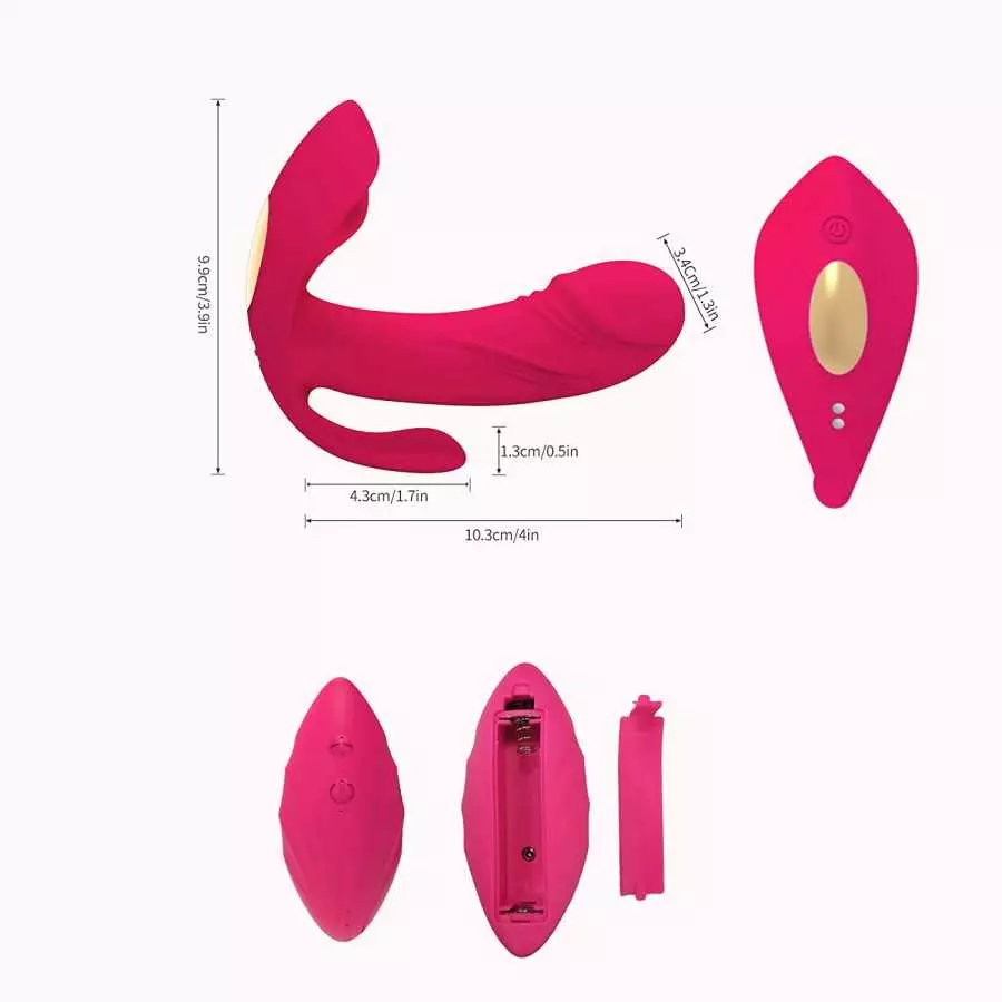 Wearable Vibrator Sex Stimulator for Women, Clitoral G Spot Anal Vibrator Butterfly Vibrating with Remote Control, Waterproof Wo