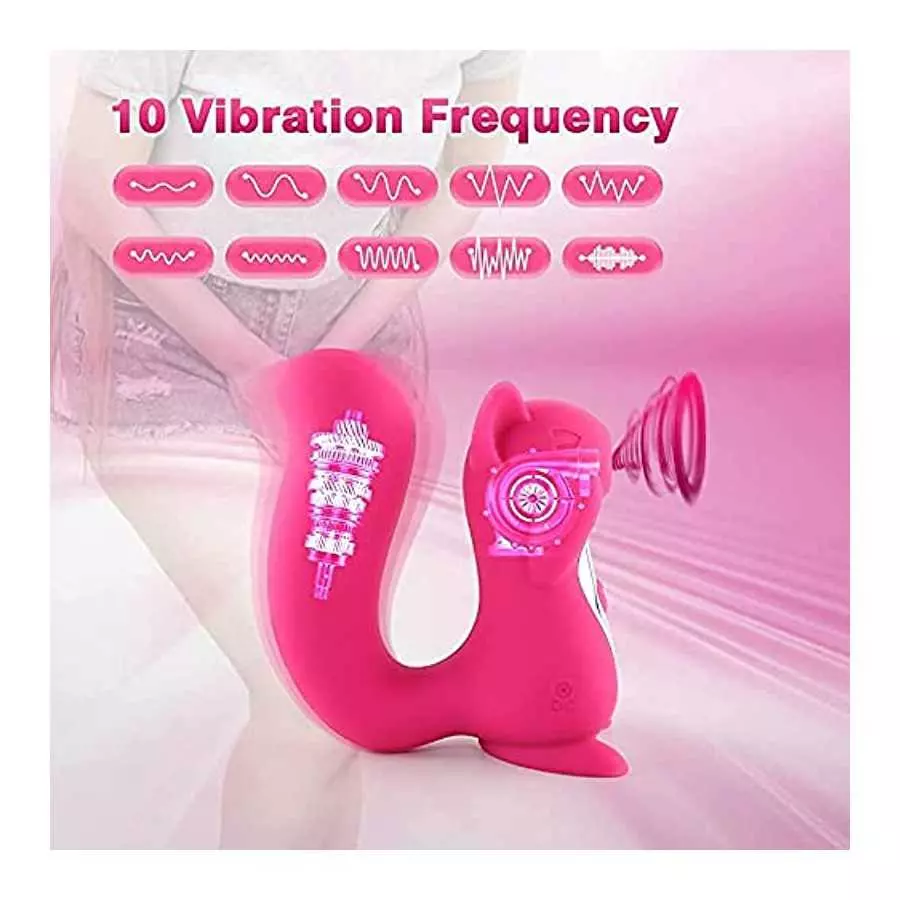 Squirrel Sucking Vibrator Cute Squirrel Sucking Vibrator Clitoris Nipples Vaginal Stimulation Anal Sex Toys ~ Suitable for Women