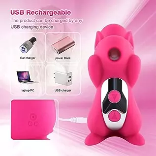 Squirrel Sucking Vibrator Cute Squirrel Sucking Vibrator Clitoris Nipples Vaginal Stimulation Anal Sex Toys ~ Suitable for Women