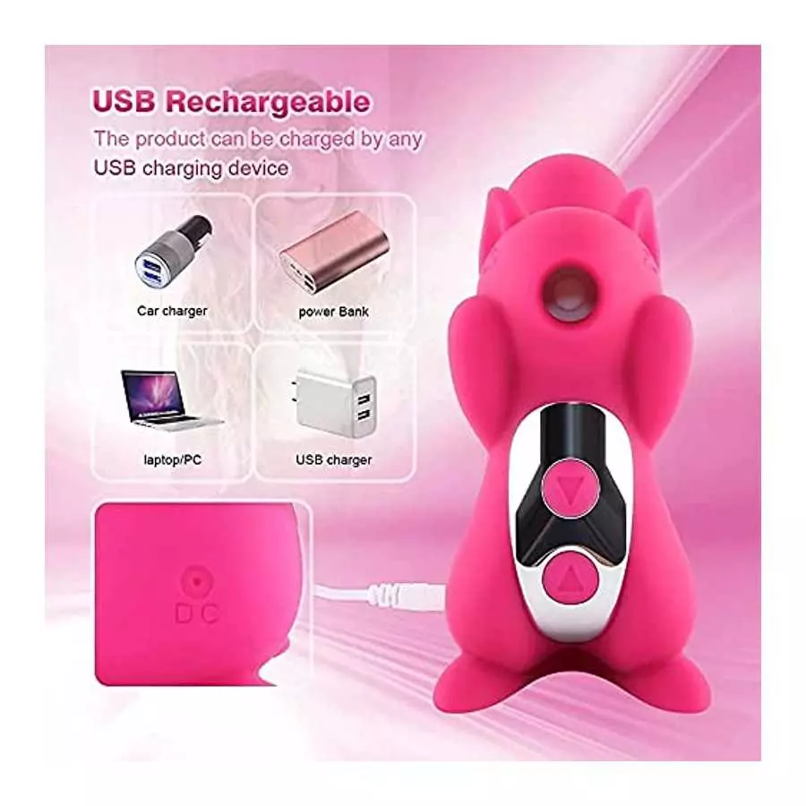Squirrel Sucking Vibrator Cute Squirrel Sucking Vibrator Clitoris Nipples Vaginal Stimulation Anal Sex Toys ~ Suitable for Women