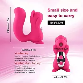 Squirrel Sucking Vibrator Cute Squirrel Sucking Vibrator Clitoris Nipples Vaginal Stimulation Anal Sex Toys ~ Suitable for Women