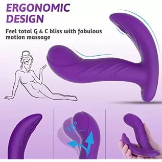 Wiggling Wearable Vibrator for G-spot - LATUNE Whisper-Quiet Panty Vibrator with Remote, 3 Wiggling & 10 Vibration G Spot Vibrat