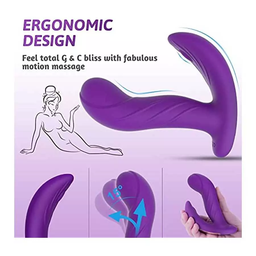 Wiggling Wearable Vibrator for G-spot - LATUNE Whisper-Quiet Panty Vibrator with Remote, 3 Wiggling & 10 Vibration G Spot Vibrat