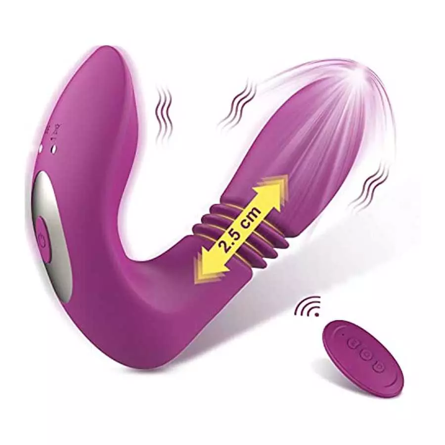 Clitoral G-spot Thrust Vibrator for Women, Panty Vibrator Sex Toys for Female with 9 Vibration Modes, Wearable Butterfly Vibrato Clitoral G-spot Thrust Vibrator for Women, Panty Vibrator Sex Toys for Female with 9 Vibration Modes, Wearable Butterfly Vibrato