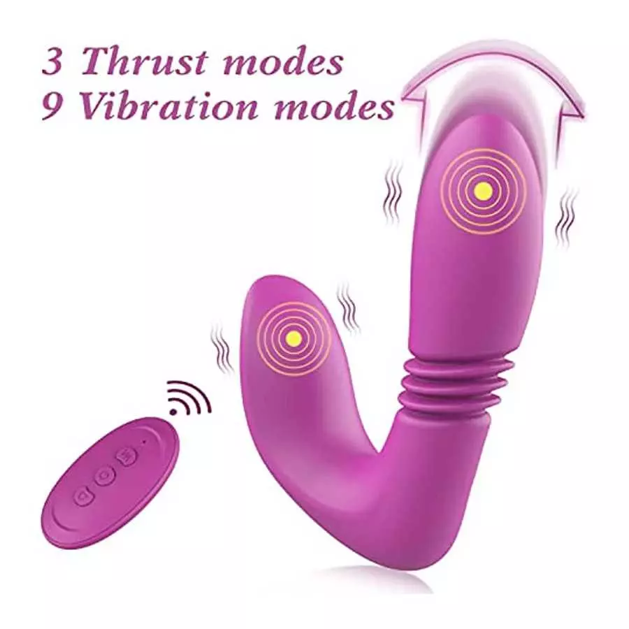 Clitoral G-spot Thrust Vibrator for Women, Panty Vibrator Sex Toys for Female with 9 Vibration Modes, Wearable Butterfly Vibrato