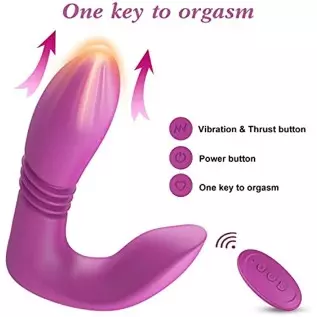 Clitoral G-spot Thrust Vibrator for Women, Panty Vibrator Sex Toys for Female with 9 Vibration Modes, Wearable Butterfly Vibrato Clitoral G-spot Thrust Vibrator for Women, Panty Vibrator Sex Toys for Female with 9 Vibration Modes, Wearable Butterfly Vibrato