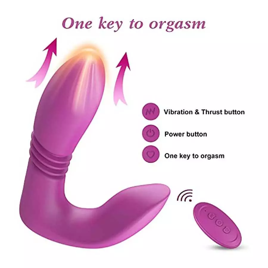 Clitoral G-spot Thrust Vibrator for Women, Panty Vibrator Sex Toys for Female with 9 Vibration Modes, Wearable Butterfly Vibrato